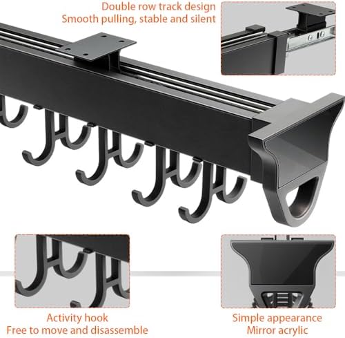22" Hanging Pot Racks for Kitchen, Pull Out Pot Organizer Rack - Image 5