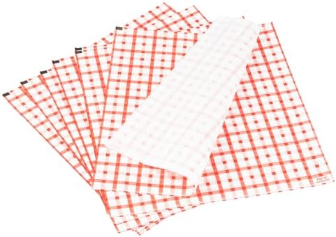 Karat [5,000 ct ] 12" x 12" Deli Paper Sheets | Grease-Resistant Sandwich Wrapping Paper for Burgers, Fries, Food Baskets, Containers | Shepherd’s Red Check Pattern - Image 7