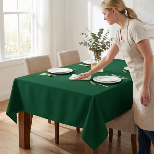 Fitable 6 Pack Tablecloths for Rectangle Table, 70 x 120 Inch, Hunter Green - Image 6
