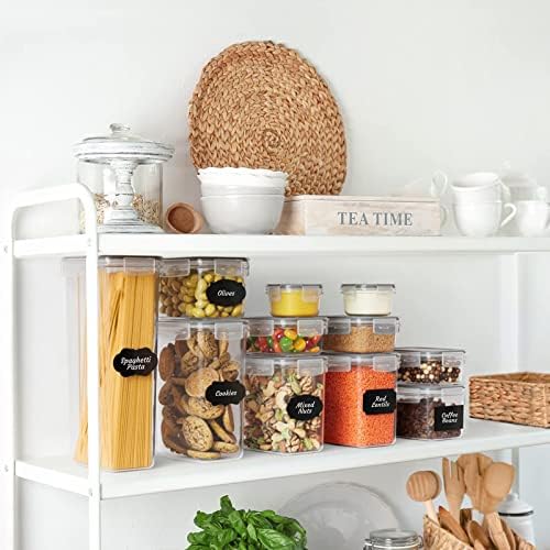 42pcs Airtight Containers, Clear Stackable Dry Food Storage | 42pk clear airtight containers with tight lids keep dry food fresh. Safe plastic, stackable for pantry kitchen storage - Image 6