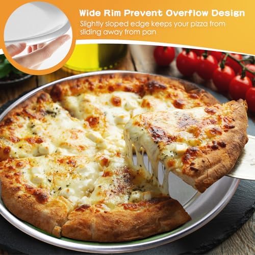 Bokon 12 Pcs 8 Inches Pizza Pans Bulk for Oven Non Stick Round Aluminum Pizza Plates Set for Pie Cake Tray Baking Restaurant Serving Home Kitchen Easy to Clean - Image 4