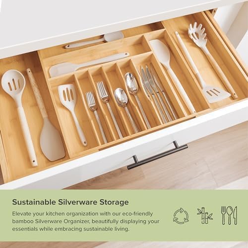 KitchenEdge Silverware & Utensil Organizer Bundle, 18-33in & 16-28in - Image 3