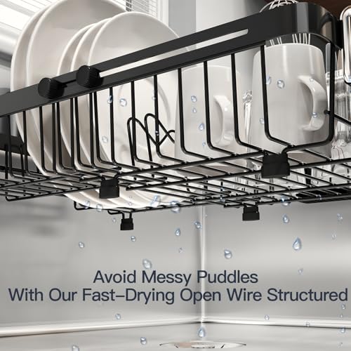 MAJALiS Dish Drying Rack Over The Sink with Utensil Holder - Image 3