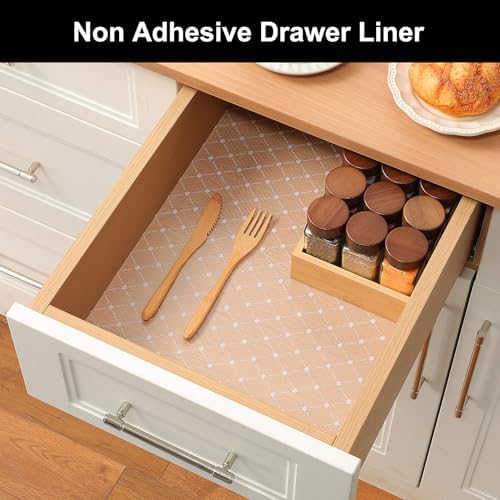 Cooyes Shelf Liner – Premium Non-Adhesive Cabinet & Drawer Liner for Kitchen – Waterproof Shelf Paper with Modern Pattern – Durable EVA Cabinet Mat – Easy to Cut （24" W x 360" L） - Image 5