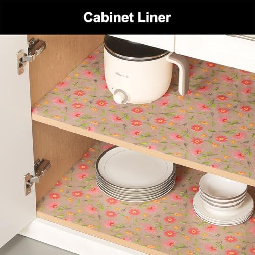 Cooyes Shelf Liner – Premium Non-Adhesive Cabinet & Drawer Liner for Kitchen – Waterproof Shelf Paper with Modern Pattern – Durable EVA Cabinet Mat – Easy to Cut （24" W x 120" L） - Image 3