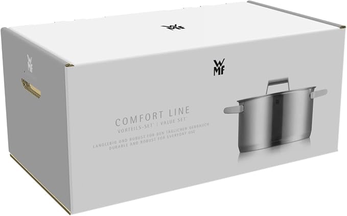 WMF Comfort Line Advantage Saucepan Set - 5-Piece Induction Cooking Pot With Glass Lid, Cromargan Matte Stainless Steel, Scale, Stackable, Uncoated - Image 15