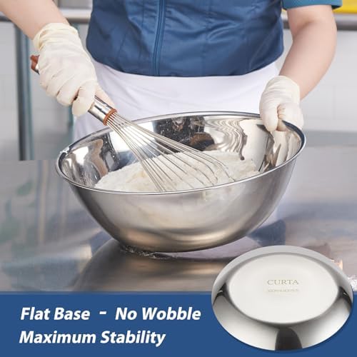 CURTA 6 Piece Stainless Steel Mixing Bowls Set (0.6–10 QT) - Image 4