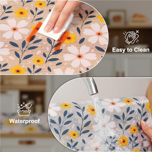 Cooyes Shelf Liner – Premium Non-Adhesive Cabinet & Drawer Liner for Kitchen – Waterproof Shelf Paper with Modern Pattern – Durable EVA Cabinet Mat – Easy to Cut （24" W x 240" L） - Image 7