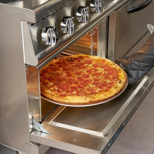 Restaurantware 19 Inch Aluminum Pizza Pan 36 Count Wide Rim Silver Pizza Pan, Heat Conductive Round Pizza Tray, Lightweight Corrosion-Resistant Serving Tray For Restaurant Or Home Use - Image 5