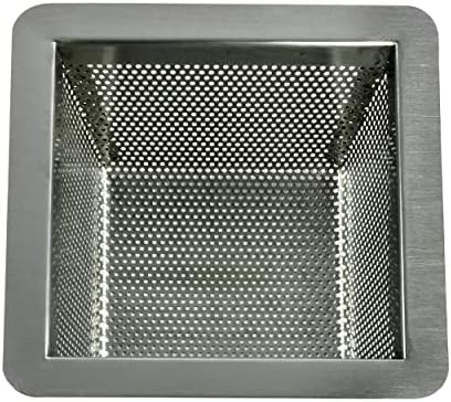 GSW Stainless Steel Floor Sink Drain Strainer 10”W x 10”L x 5”H - Perfect for Restaurant, Bar, Buffet (5"H SS x 4) - Image 2