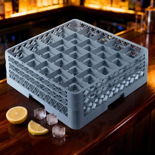 Commercial Cup Rack 3 Packs 25 Compartment Base with 2 Extenders | Polypropylene Dish Drying Rack | Quitly Clean Divided Durable Dishwasher Rack for Restaurants Bar Hotel Canteen Kitchen - Image 3