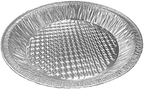 PACTOGO 10" (Actual Top-Out 9-5/8 Inches - Top-In 8-3/4 Inches) Aluminum Foil Pie Pan - Disposable Baking Tin Plates Waffle Bottom (Pack of 50) by PACTOGO