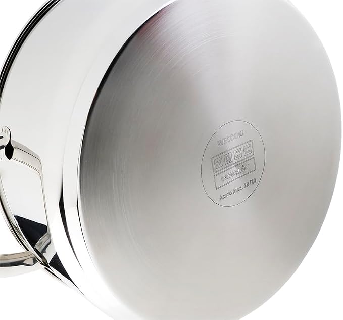 Wecook! Saucepan 18 cm, small saucepan, induction 2.1 litres, stainless steel, stackable, for small portions, single household - Image 3