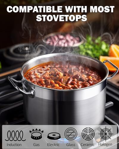 Cooks Standard Professional 11 Quart Stainless Steel Stock Pot with Lid - Image 3