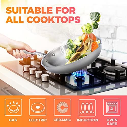 Mueller Pots and Pans Set 11-Piece, Ultra-Clad Pro Stainless Steel Cookware - Image 5