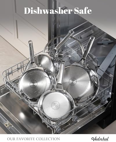 Stainless Steel Frying Pan Set with Lids 8"&10"&12",8 Inch Skillet+10&12 Inch Stainless Steel Pans with Lids,Frying Pan,Tri-Ply,PFOA&PTFE Free,Dishwasher&Oven Safe,Induction Compatible - Image 4