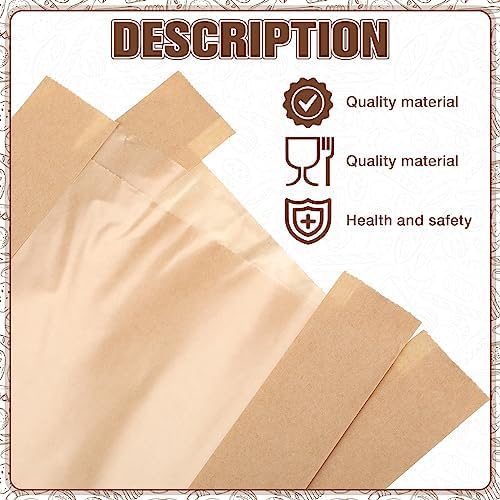 Thenshop 200 Pcs Long Baguette Bag French Bread Bags, 6.5 x 2 x 18 Inch | Paper Bread Bags with Window, Brown Kraft Bread Bags, for Homemade Bread Biscuits Loaf Storage Sacks Packaging - Image 3