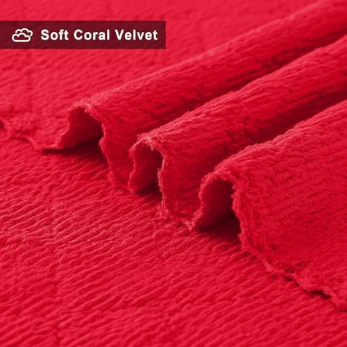 Homaxy 12 Pack Super Soft Absorbent Dish Towels, 10" x 20", Red - Image 2