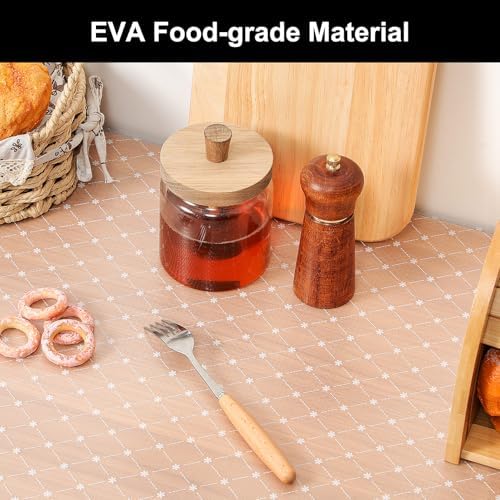 Cooyes Shelf Liner – Premium Non-Adhesive Cabinet & Drawer Liner for Kitchen – Waterproof Shelf Paper with Modern Pattern – Durable EVA Cabinet Mat – Easy to Cut （24" W x 360" L） - Image 3