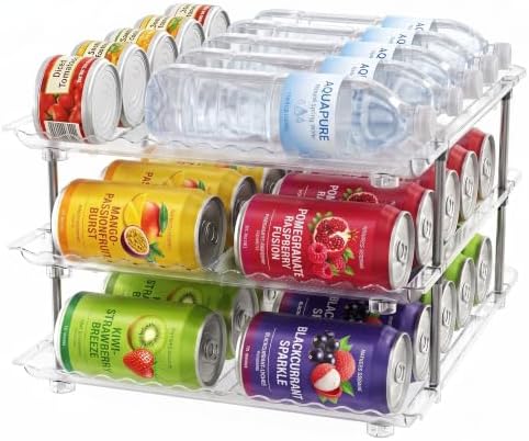 LXLXXL Can Organizer for Pantry, 3 Tier Stackable Soda Dispenser 1 Pack by LXLXXL