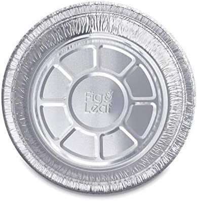 Fig & Leaf (45 Pack) Premium 9-Inch Round Foil Pans with Board Lids l Heavy Duty l Disposable Aluminum Tin for Roasting, Baking, or Cooking - Image 3