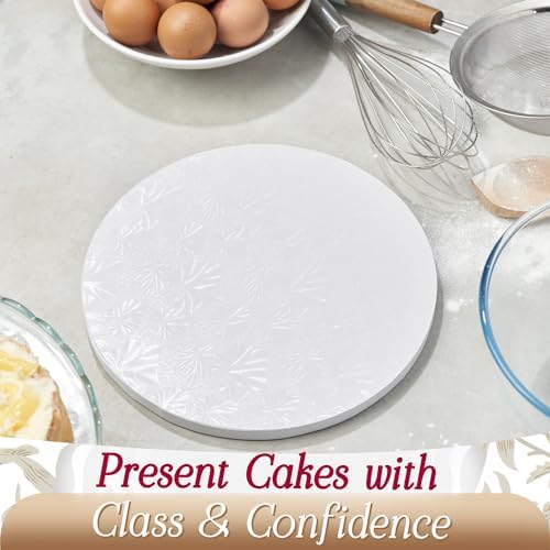 Cakebon Cake Boards 12" White Round Cake Drums 1/2" Thick Smooth Edge 1Pack | Base para Pastel, Round Cake Board 12 Inch, Cake Rounds, 12 Inch Cake Drum, Baking Supplies, Cake Decorating, White Cake Base - Image 4