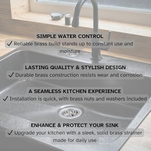 Westbrass A214-26 3-1/2" Post Style Large Kitchen Sink Basket Strainer, Polished Chrome - Image 3
