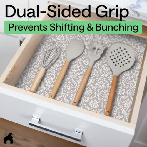 GORILLA GRIP Shelf Liner, Kitchen Drawer Protector, 24x240 Beige Cream - Image 4