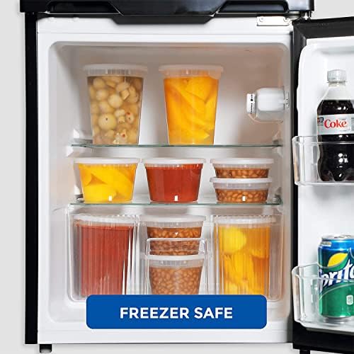 Deli Containers with Lids 32oz. Leakproof 120 Sets BPA-Free Plastic Food Storage Cups Clear Airtight NC02055 32 oz Deli Container - Image 4