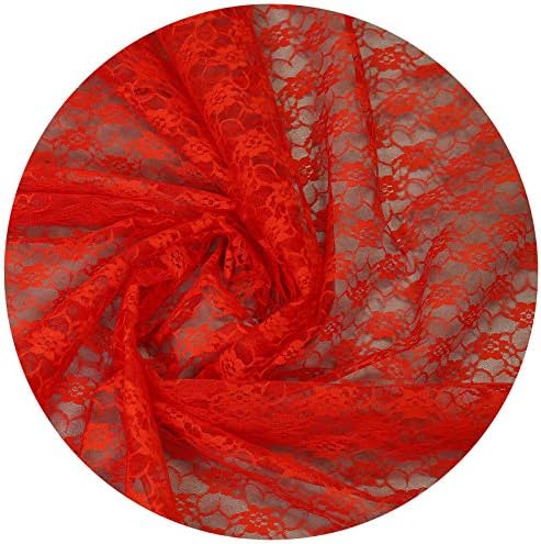 VDS Pack of 15 Floral Lace Table Runners Centerpiece Cloth Linen for Wedding Bithday Graduation Engagement Ceremony Events Party Banquets Table Decoration (12x108 inch) (Red) - Image 4