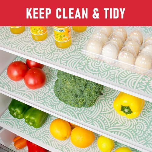Cooyes 17.7" × 24" Fridge Liners for Refrigerator, Drawer & Shelf Liners for Kitchen Cabinets Non-Adhesive, Breathable Cloth Material, Non-Slip, BPAfree, Machine Washable, Keep Produce Fresh Longer - Image 2
