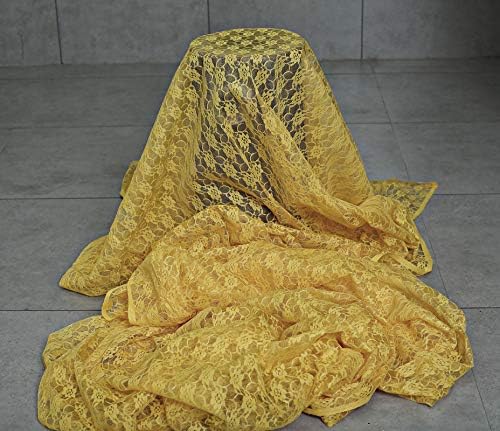 VDS Pack of 10 Floral Lace Table Runners Centerpiece Cloth Linen for Wedding Bithday Graduation Engagement Ceremony Events Party Banquets Table Decoration (12x108 inch) (Gold) - Image 5