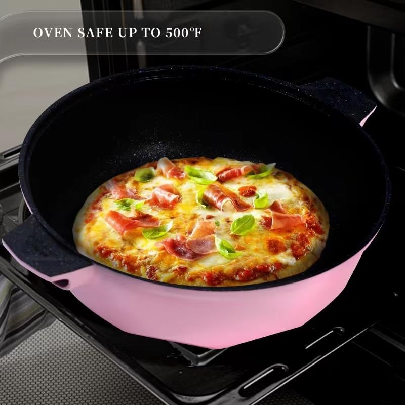 TIBORANG 11 Inch Nonstick Frying Pan with Lid,8-in-1 Multipurpose Cookware - Image 6