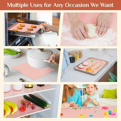 GTJ Silicone Baking Mat Roll, Reusable Baking Sheet Liners, 16 in x 6 ft | Free Cut to Size, Food-Grade, Non-Stick, Non-Slip, For Dough, Pastry, Air Fryer, Freeze Dryer, Oven Pan, Kitchen Counter - Image 6