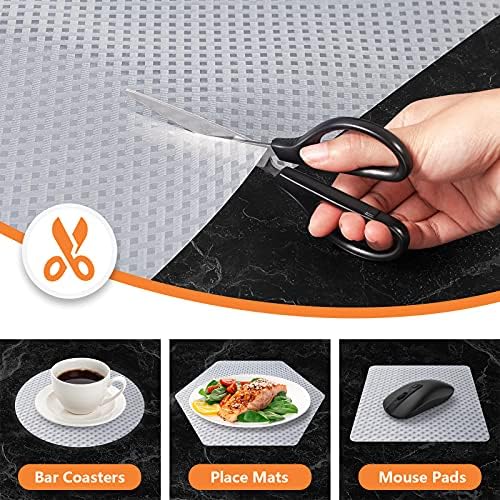 Shelf Liner Non Adhensive Drawer Cabinet Mat Clear 11.8"× 236.2" Pack of 2 - Image 5