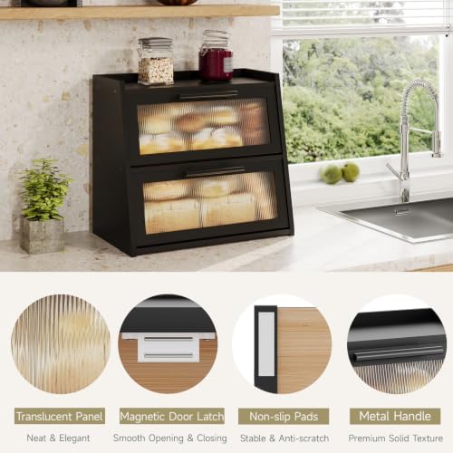 Bread Box for Kitchen Countertop,Extra Large Capacity Bread Storage - Image 5