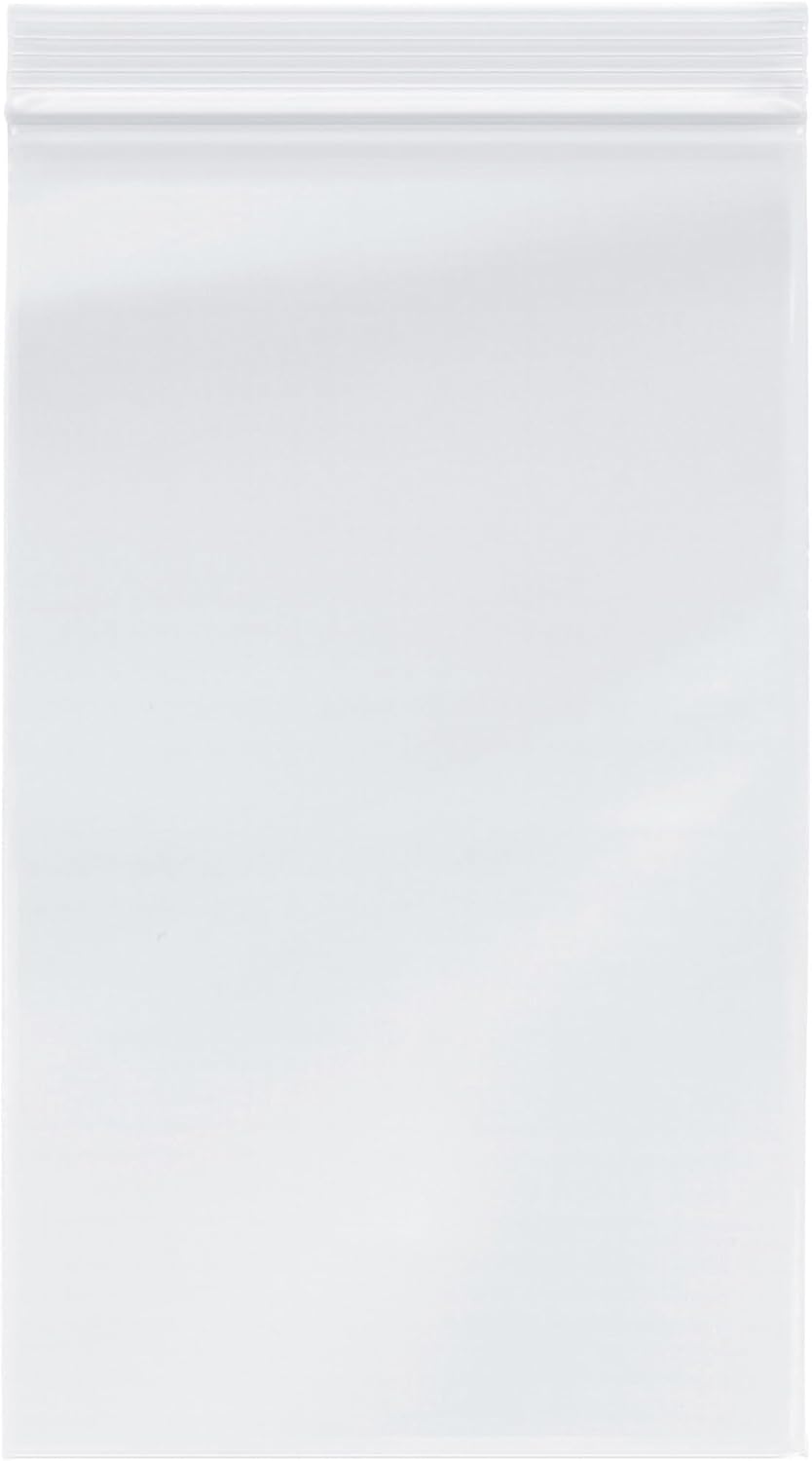 Plymor 6" x 10" (Case of 1,000), 4 Mil Heavy Duty Zipper Reclosable Plastic Bags