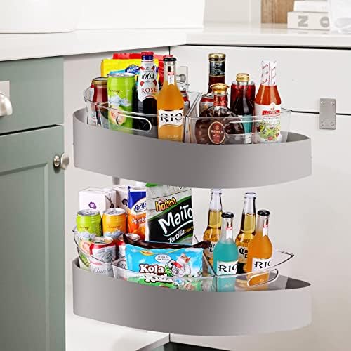 URALFA lazy susan organizer for cabinet, 1/8 Wedge, 6 Pack - Image 7