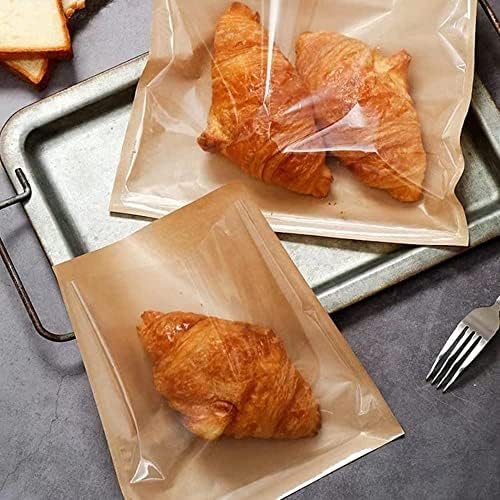Kraft Bread Bags with Window - Toast Bag Packaging (100 Pieces) (7.1 * 7.5 inches) - Image 6