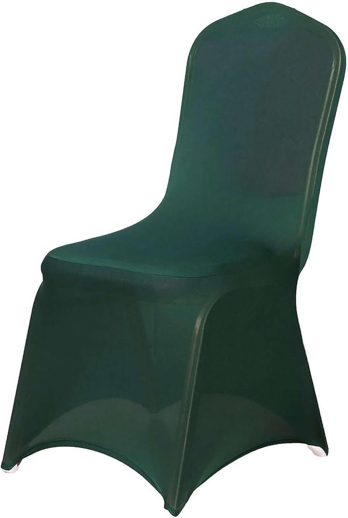 Tableclothsfactory Hunter Emerald Green Stretchy Spandex Fitted Banquet Chair Cover Dinning Event Slipcover for Wedding Party Banquet Catering - Image 3