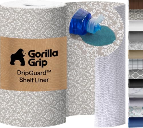 GORILLA GRIP Shelf Liner, Kitchen Drawer Protector, 24x240 Beige Cream by Unknown