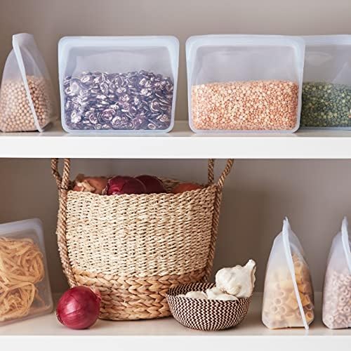 Stasher Reusable Silicone Storage Bags (Mini, Clear) and (Sandwich, Clear) - Image 3