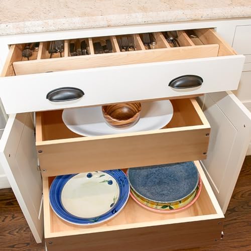 Mulush Pull Out Cabinet Organizer 20''W×21''D×16''H Soft Close Slide Out Wood Drawer Shelves for Kitchen, Finished, Bottom Assembly(Cabniet Require Opening >20.5'', Depth>21.5'', Height>16.5'') - Image 5