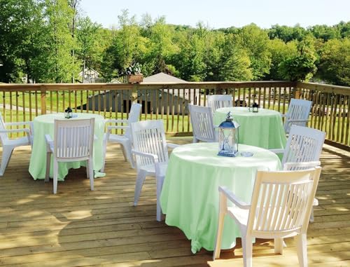 10 Pack Sage Green Round Tablecloths,70 Inch Polyester Table Cloth - Image 6