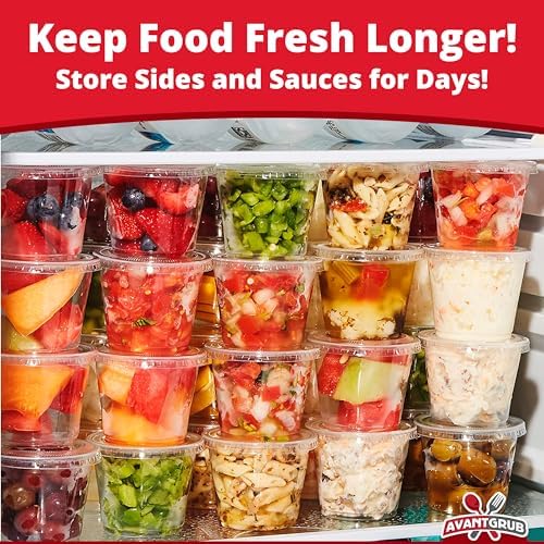 Leakproof BPA-Free 5.5oz Souffle Cups and Lids 100Pk. Stackable Portion Containers for Sampling, Salad Dressing, Sauces, Jello Shot. Plastic Food Prep Supplies for Restaurant Cafe Catering Deli. - Image 4