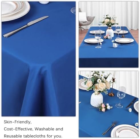 8 Pack Royal Blue Tablecloth Rectangle 60 x 126 Inch for 8 Foot Tables - Image 5