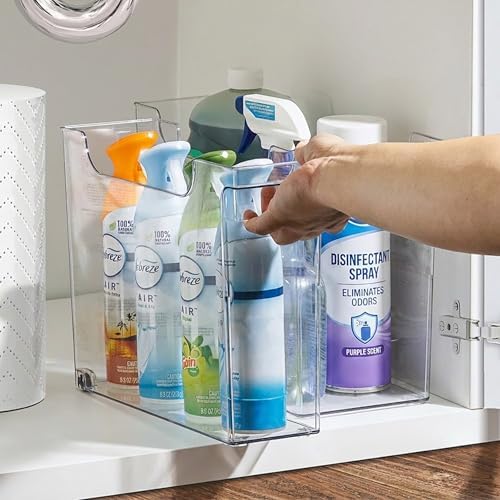 Sorbus Under-Sink Organizer Bins with Wheels & Handles (2 Sizes) - Image 3