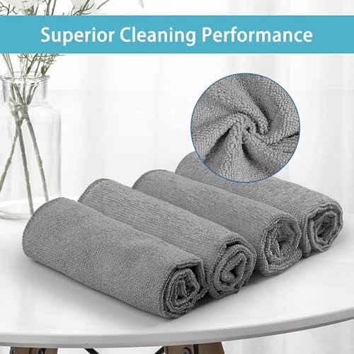 HOMEXCEL Grey Microfiber Cleaning Cloth 600 Pack, Microfiber Towel for Cars, Lint Free, Scratch-Free, Highly Absorbent, and Cleaning Rags for House, Window and Glass, Cars, TV Screen 11.5 X11.5 inch - Image 3