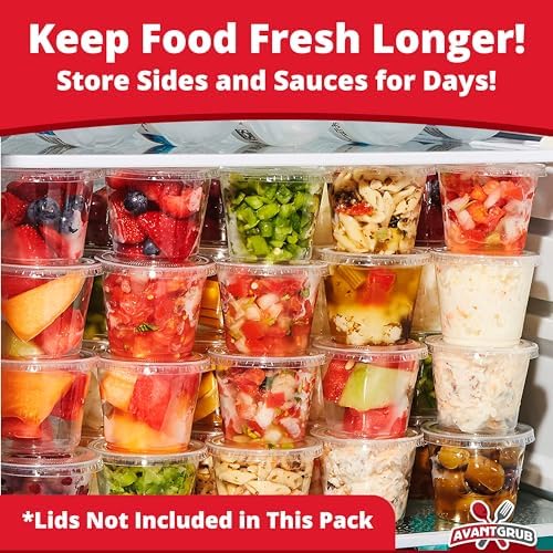 Leakproof, BPA Free 5.5 oz Souffle Cups 200 PK. Stackable Portion Containers for Sampling, Salad Dressing, Sauces, Jello Shots. Plastic Food Prep Supplies for Restaurant, Cafe, Catering, Deli, Party - Image 4