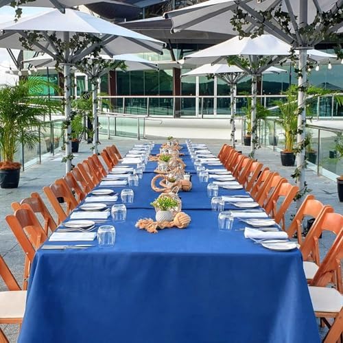 8 Pack Royal Blue Tablecloth Rectangle 60 x 126 Inch for 8 Foot Tables - Image 3